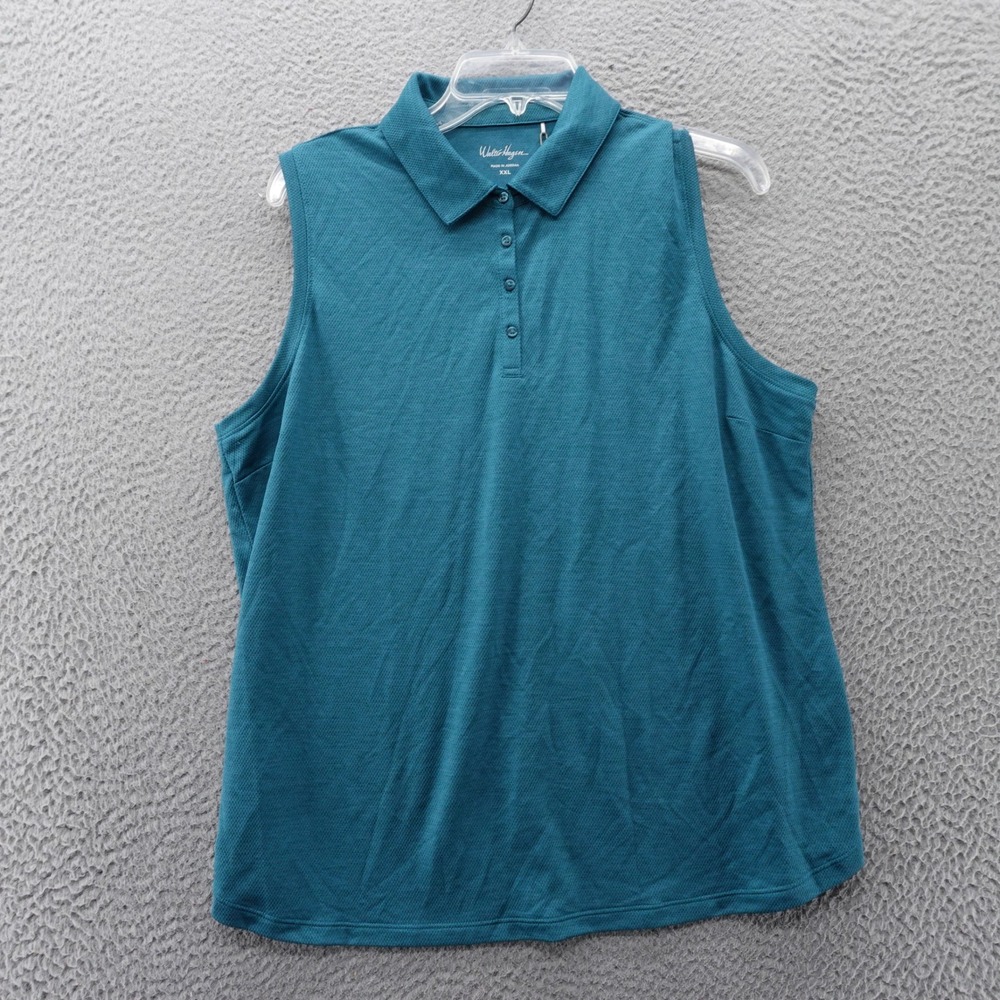 Walter Hagen Teal Sleeveless Polo Tank Top